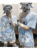 Fashion Summer  Angel Rabbit Rabbit Cute Cartoon Printed Short Soft Girl Sleeve T-shirt Female  College Style Oversized Top