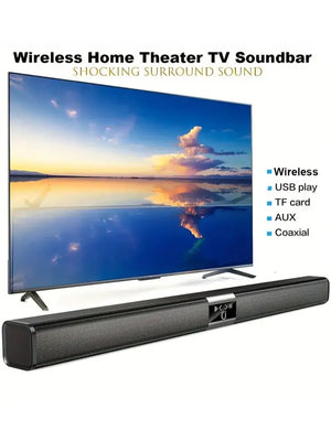 Soundbar, Cinema Soundbar, Hifi Wireless Bluetooth Speaker, Home Theater, Tv, Computer, Echo Wall, Wall-Mounted Stereo Surround Sound, Fm Radio, Remote Control, Speaker Stand