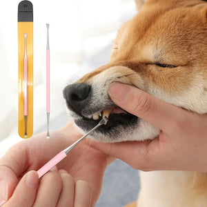 1PC -Pet teeth cleaning tool, double-sided dog and cat tartar remover, tartar toothbrush, pet supplies