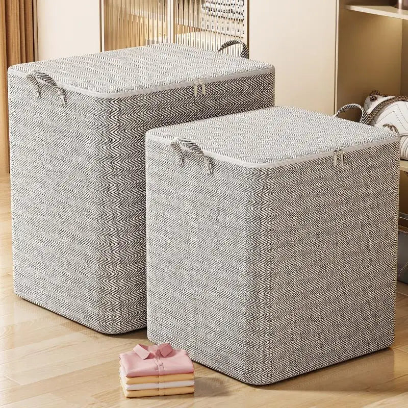Hot Sale 220L Big Size Clothes Storage Box With Cover Large Laundry Basket Organizer Bag For Baby Foldable