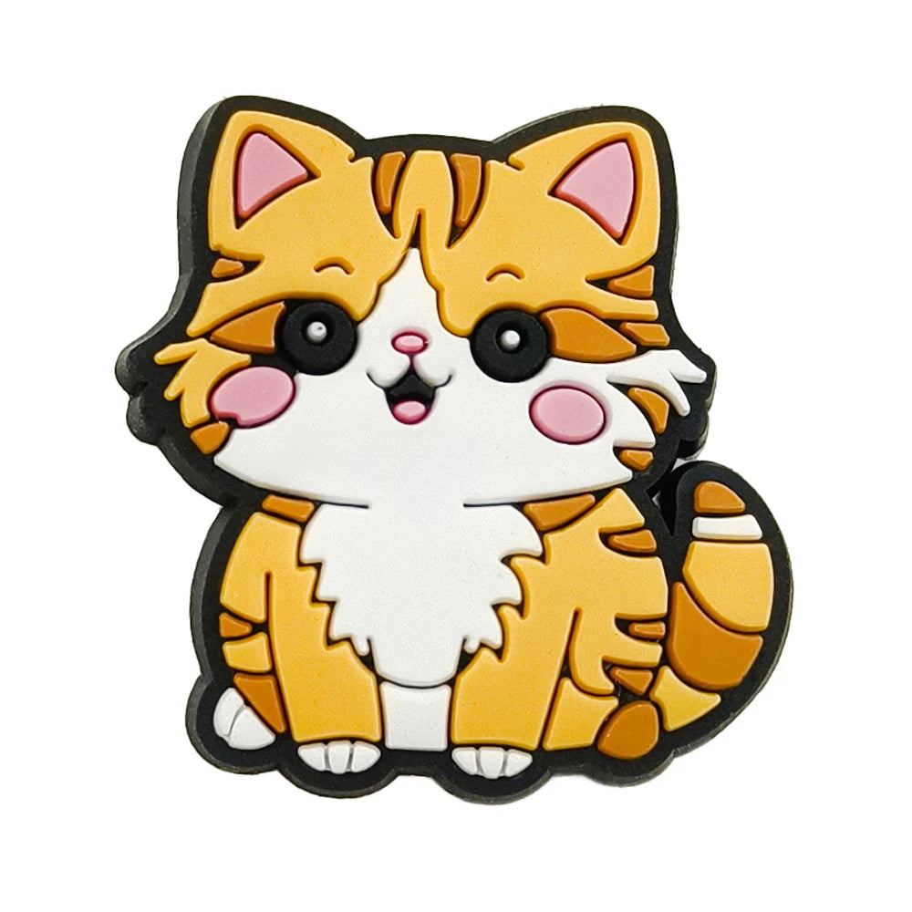 New Arrivals Cute Cat Shoe Charms for Crocs Accessories Decorations Sandals Shoe Pins Women Favor Gifts