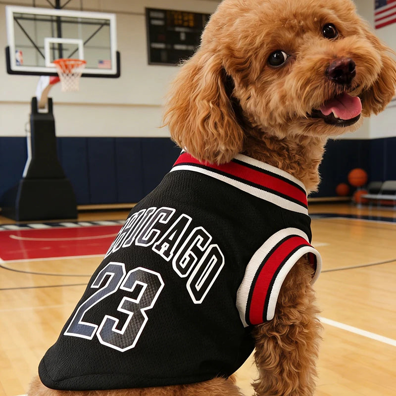 1pcs Mesh Breathable Dog Clothes Schnauzer Teddy Sport Large Dog Jersey Basketball Clothing Puppy T-Shirts Summer Pet Cat Shirts