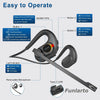 Open Ear Bluetooth Headset with Detachable Microphone Wireless Headphones Trucker Headsets  w/DSP Noise Canceling Mic for Calls