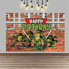 Teenage Mutant Ninja Turtles Happy Birthday Backdrop Banner Cartoon Theme Kids Boys Party Photo Background Decor Supplies