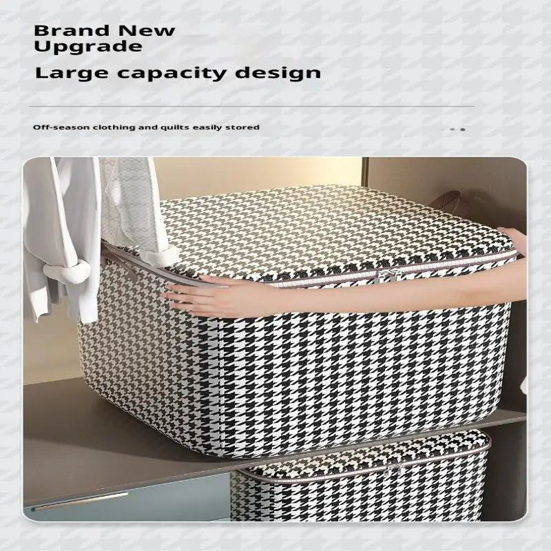 Hot Sale 220L Big Size Clothes Storage Box With Cover Large Laundry Basket Organizer Bag For Baby Foldable
