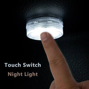 1x Car Mini- Interior Touch- Switch Light- 5LED Small- Sensor Roof Reading Bulb Ceiling Lamp Interior- Wireless Battery Light