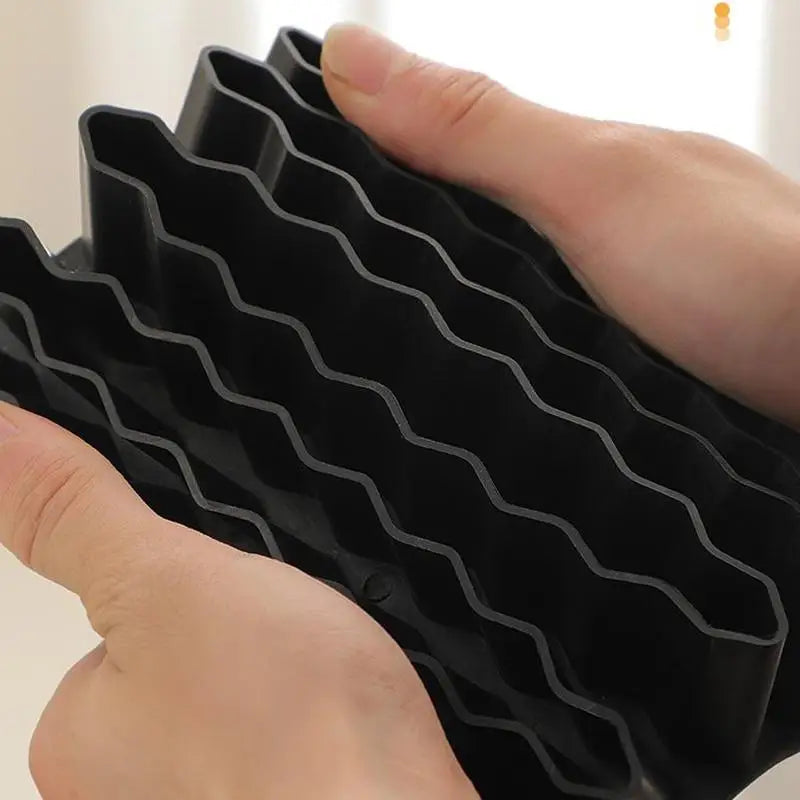 Creative Silicone Wave Pen Holder Durable Desktop Pencil Paint Brushes Storage Basket Supplies Stationery Organizer