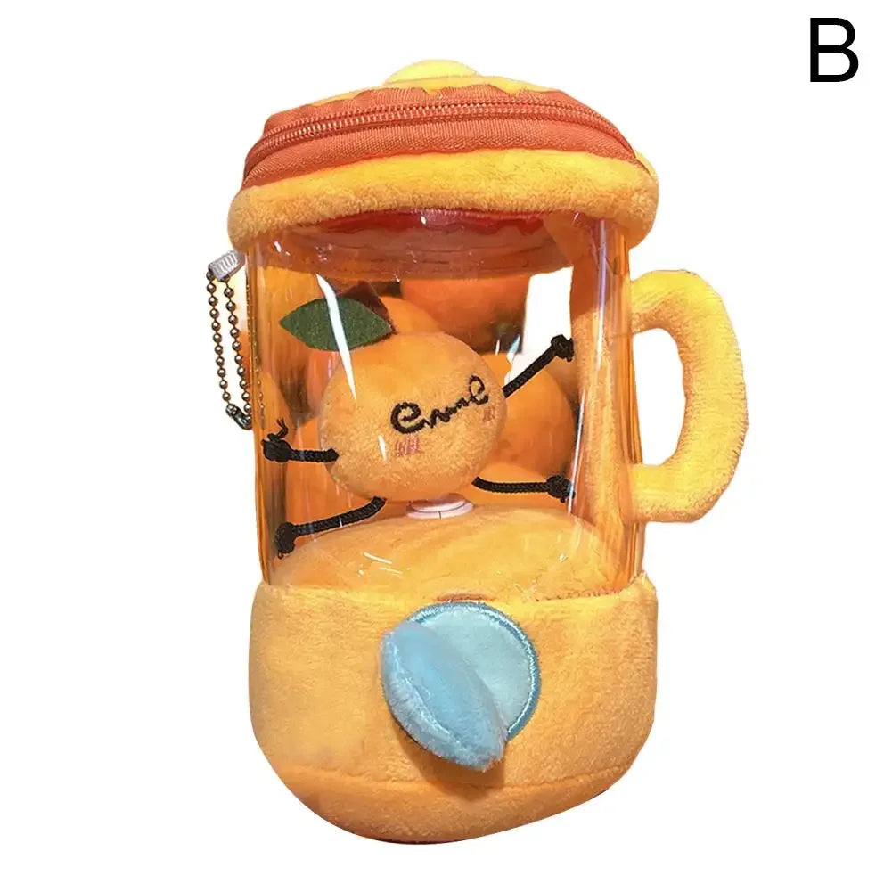 Cartoon Funny Carrot Juicer Plush Toy Drawstring Rotating Plush Carrot/Flower Bag Children Keyrings Toy Pendants Gifts F2X1