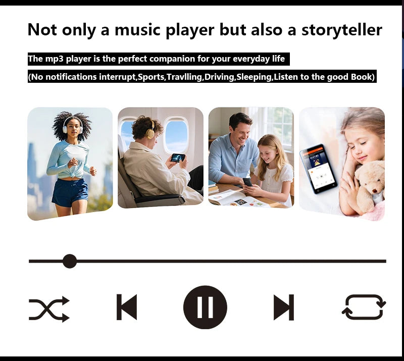 3.99 Inch (3GB+16GB) Mp4 Music Player Android 13.0 Portable MP3 Player Bluetooth 5.0 WiFi,FM radio,eBooks,Spotify,Audible