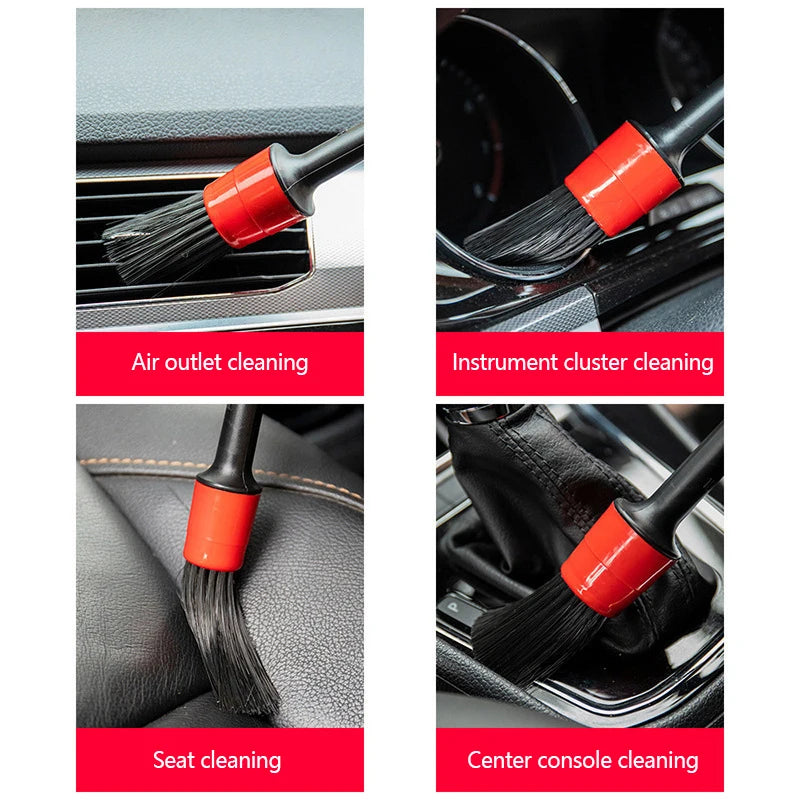 Set Of 5 Soft Detailing Brushes For Car Interior Cleaning – Ideal For Dashboards, Air Vents, And Removal Of Dust And Debris