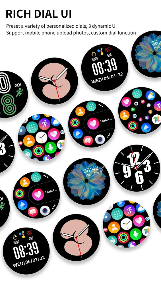 XIAOMI NEW Wireless Charging Smart watch for Men and Women, Bluetooth Call, Fitness Bracelet, Custom Face, Box Included, New, 20