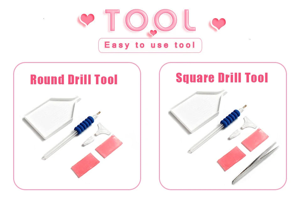 Huacan New Arrivals Diamond Painting Flower Full Round Square Drill Mosaic Animal Bird Diy Gift Art Home Decoration Craft Kit