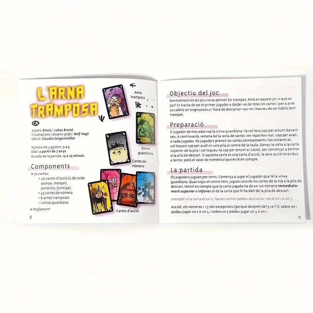 Cheating Moth Spanish Card Game For Adults Children Juegos De Mesa Español Polilla Tramposa Board Games For Family Party Games