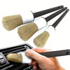 3PCS Car Exterior Interior Detail Brush Boar Hair Bristle Brushes for Car Cleaning Auto Detail Tools Dashboard Cleaning Brush