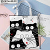 Cute Cat Shopping Grocery Reusable School Girl Gift Andeiltech Tote Bag for Women Aesthetic No Zipper