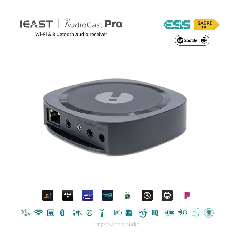 Wireless Wifi & Bluetooth Audio Receiver IEAST AUDIOCAST M50 AudioCast Pro ESS9023 Support Spotifu Airplay DLNA 24bit/192kHz