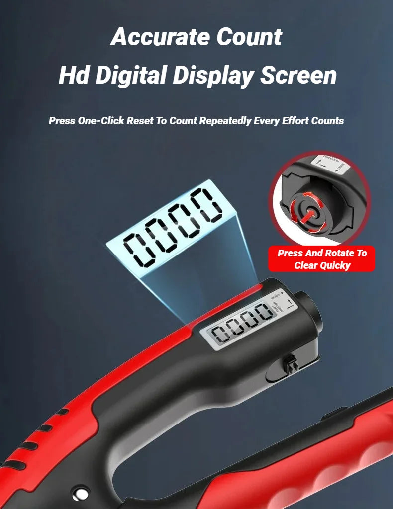 10-100KG Electronic Smart Counting Hand Grip Adjustment Exercise Power Strengthening Pliers Spring Finger Pinch Wrist Training