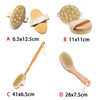 Body Brush Natural Boar Bristle Dry Skin Massage Body Brush Bamboo Wet Back Shower Brushes for Exfoliation