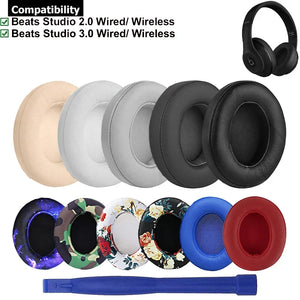 Replacement Earpads for Beats Studio 2 3 Earmuffs Ultra-soft Sponge Cushion Cover Repair Parts Wireless Bluetooth Headphone