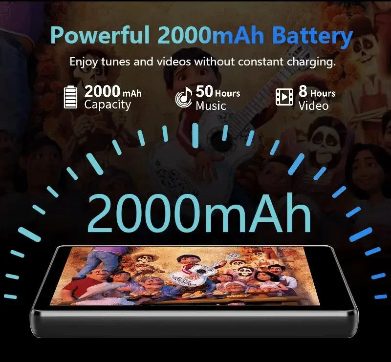 80GB (64GB+16GB) MP3 player for Android 9.0 with Bluetooth and WiFi, 4.0-inch Built-in Spotify,Audible,Pandora,up to 512GB