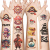 10pcs Cool Pirate Series Tattoo Stickers Cartoon Anime Childer Temporary Tattoos Sticker Pack Toys Funny Birthday Reward Gift