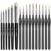 3/6/10/16Pcs Fine Micro Detail Paint Brushes Wood Handle Drybrush for Miniature Art DND  Acrylic Watercolor Painting Hobby Kits