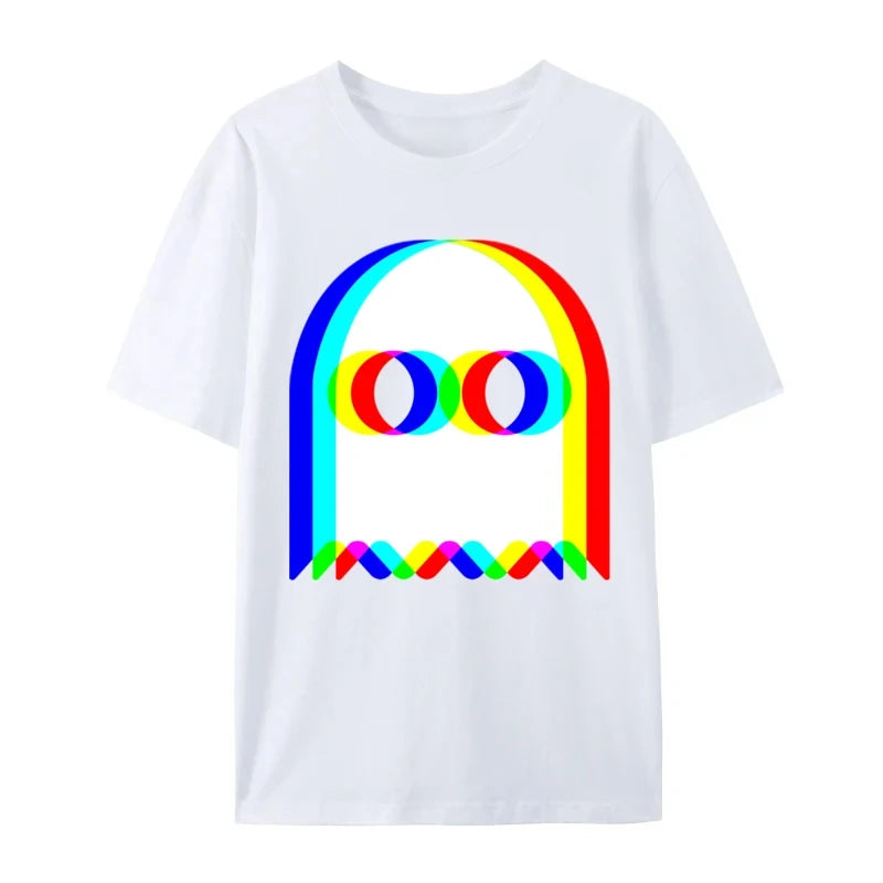 Funny Ghost Psychedelic Vaporwave Halloween Techno Wild EDM Music New Arrivals Normal Cool T-Shirts Women's Tops and T-Shirts