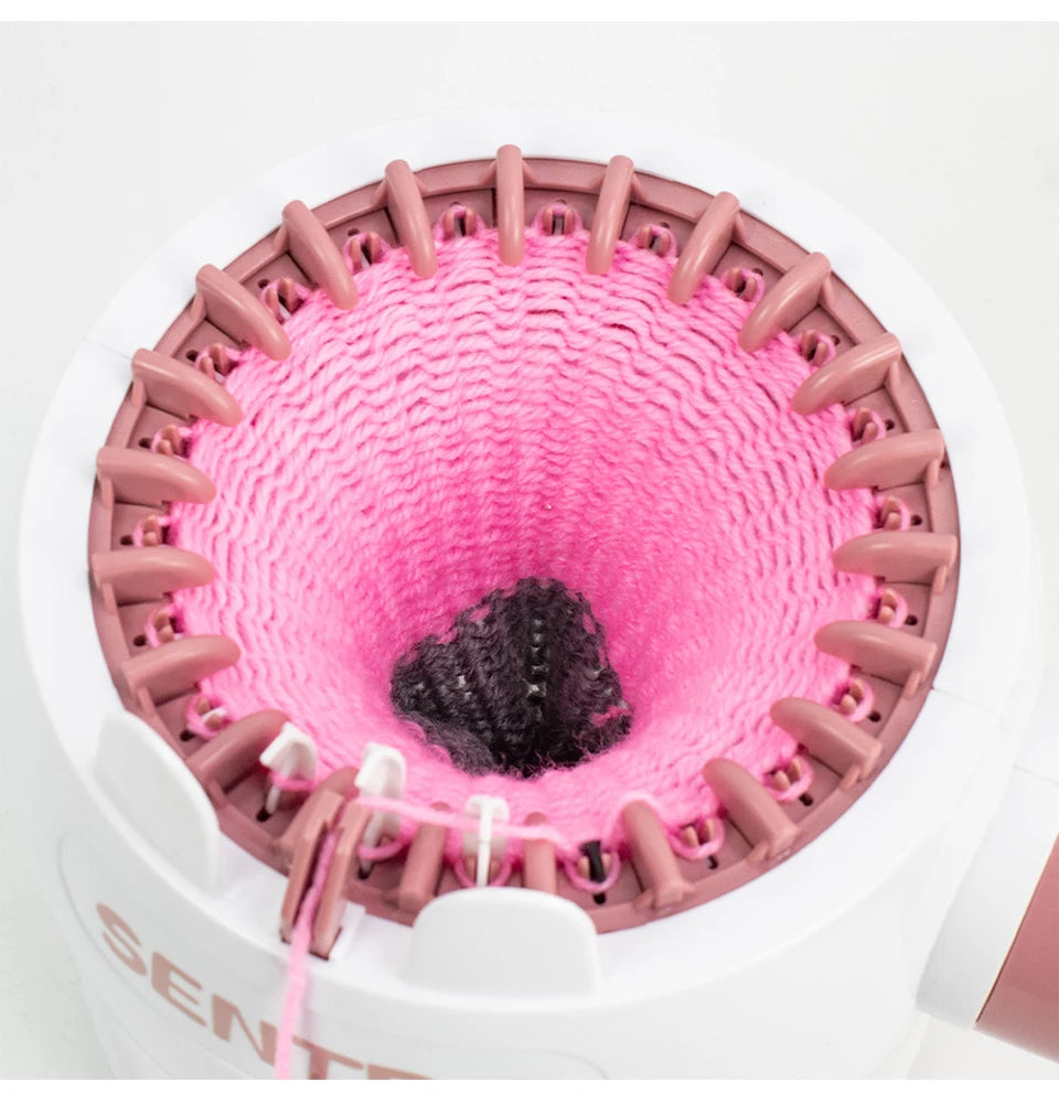 Smart Rotating Knitting Machine DIY Knitting Loom Tool with 22 Needles for Adults & Kids Ideal for Hats Socks Scarves and Crafts