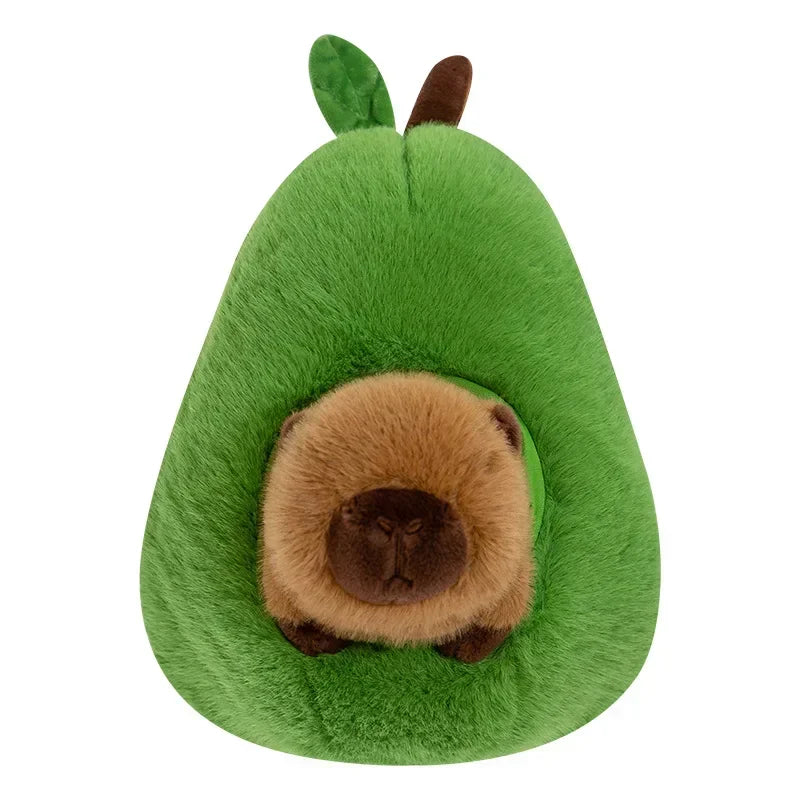 35cm @@Hut Plush Capibala Doll Soft Animal Avocado Mouse Plush Toys Avocado Doll Children's and Girls' Gift Capybara Pillow