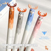 4 Pcs Cute Pet Series Fun Gel Pen 0.5mm Cute Animals Quick-Dry Pen Baby Chicken and Penguin Minimalist Style Black Pen