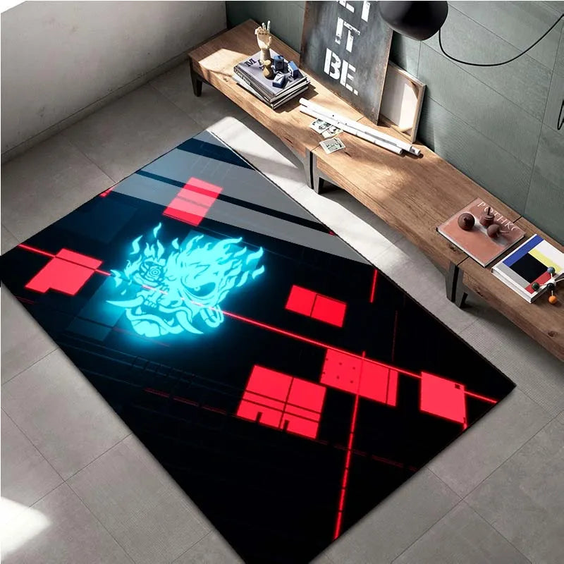 15 Sizes Cyberpunk-2O77 Game  Area Rug,Carpet for Living Room Bedroom Sofa Doormat Home Decoration,Kids Non-slip Floor Mat