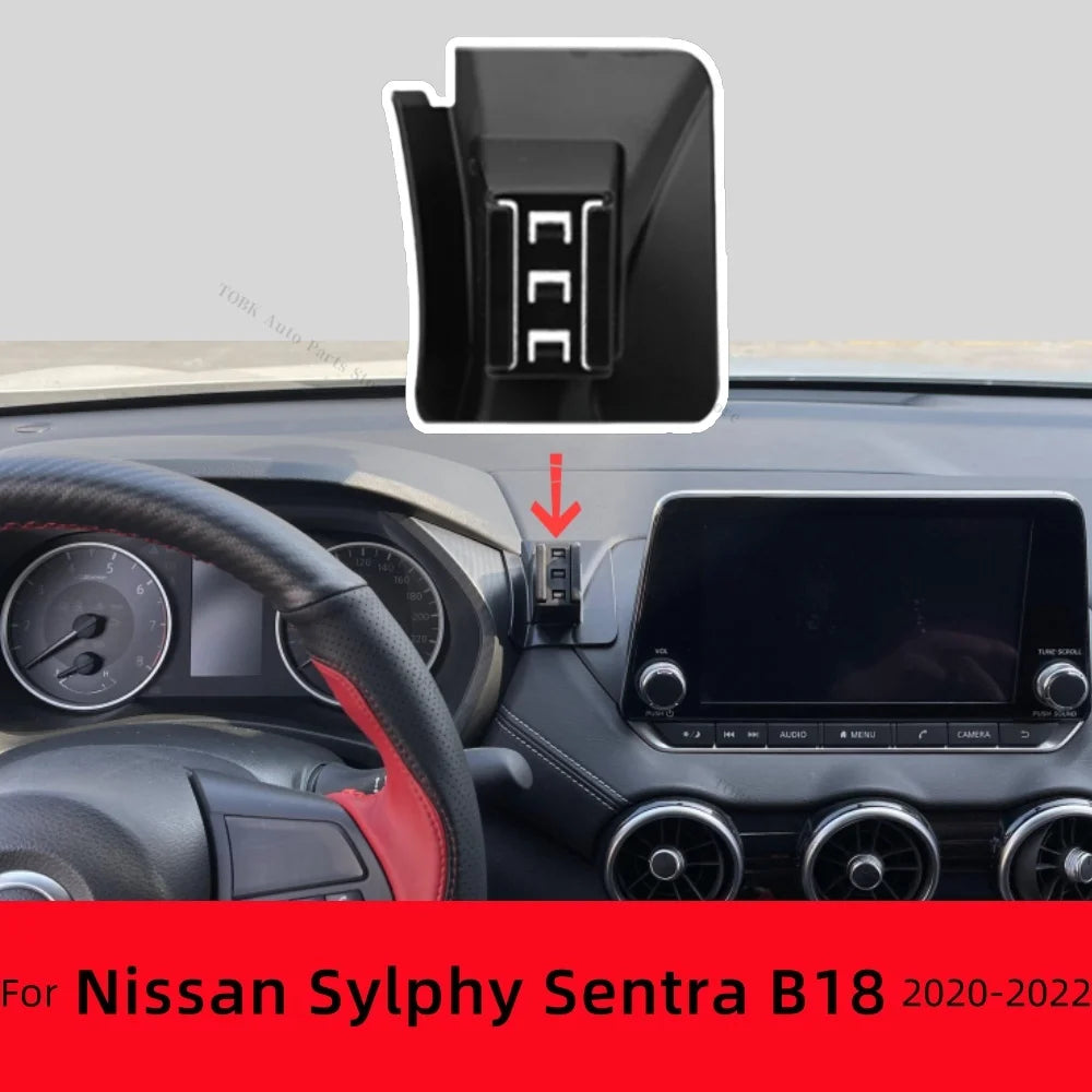 For Nissan Sylphy Sentra B18 2020 2021 2022 Car Phone Holder Special Fixed Bracket Base Wireless Charging Cars Accessories