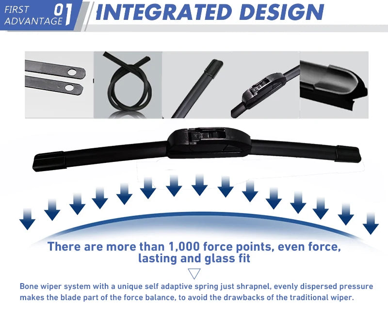 For Mitsubishi Pajero Sport Shogun Sport 2015-2023 KR KS QE QF Front Rear Windshield Wiper Blades Brushes Accessories 22"18"10"