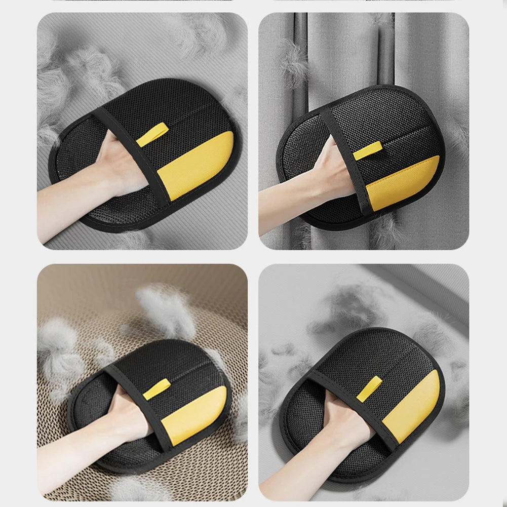 1/2/3Pcs Electrostatic Gloves Multi-Function Pet Grooming Gloves with Brush & Hook Anti Static Hair Removal Glove for Dogs Cats