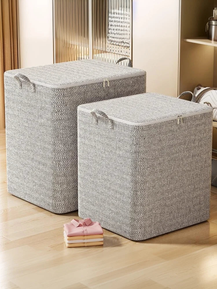 Hot Sale 220L Big Size Clothes Storage Box With Cover Large Laundry Basket Organizer Bag For Baby Foldable