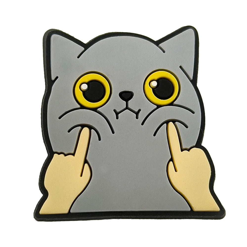 New Arrivals Cute Cat Shoe Charms for Crocs Accessories Decorations Sandals Shoe Pins Women Favor Gifts