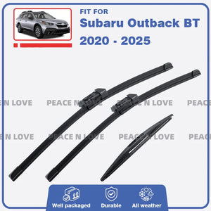 Front Rear Windshield Wiper Blades For Subaru Outback 6GEN BT 2020 - 2025 Windscreen Window Brushes Accessories 2021 2022 2024