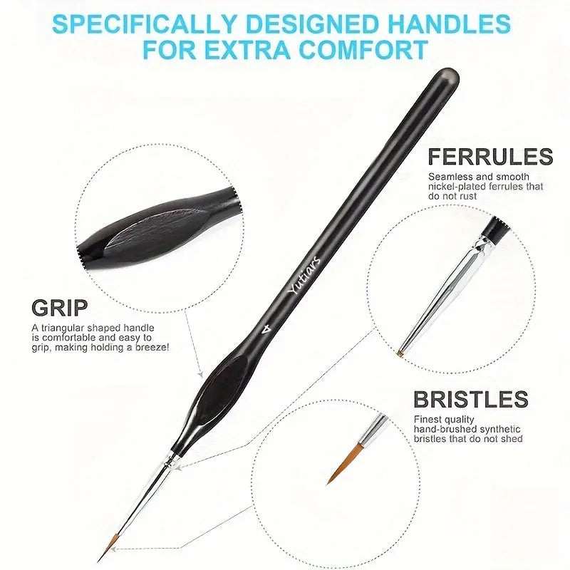 3/6/10/16Pcs Fine Micro Detail Paint Brushes Wood Handle Drybrush for Miniature Art DND  Acrylic Watercolor Painting Hobby Kits