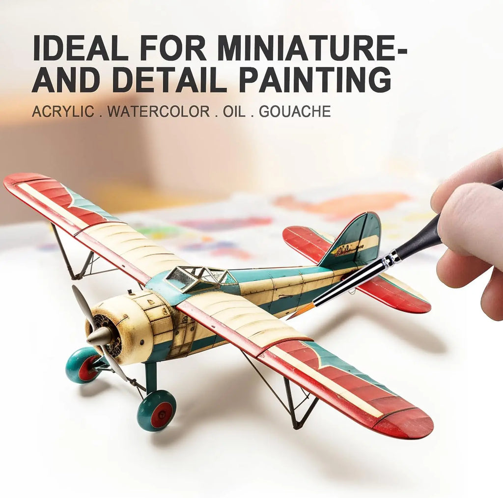 3/6/10/16Pcs Fine Micro Detail Paint Brushes Wood Handle Drybrush for Miniature Art DND  Acrylic Watercolor Painting Hobby Kits