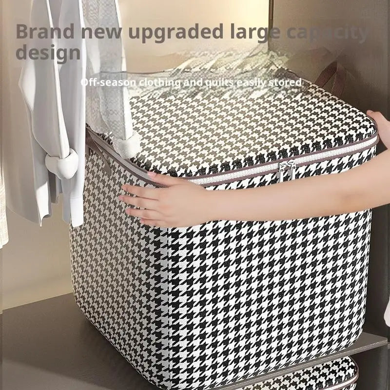 Hot Sale 220L Big Size Clothes Storage Box With Cover Large Laundry Basket Organizer Bag For Baby Foldable