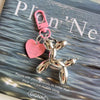 Fashion Punk Y2K Balloon Dog Keychains for Women Bag Pendant Jewelry Trinket Girl's Car Key Ring Key Chain Accessories