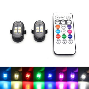 RGB Car Interior Lights with Wireless Remote, Larger Battery & Brighter LED, Type-C Fast Charging, Multi-Mode for Motorcycle
