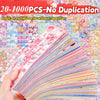20-1000 PCS Cute Stickers Kawaii Cartoon Laser Sticker No repeat for Diary Kid DIY School Students Decoration Stationery