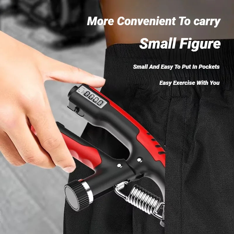 10-100KG Electronic Smart Counting Hand Grip Adjustment Exercise Power Strengthening Pliers Spring Finger Pinch Wrist Training