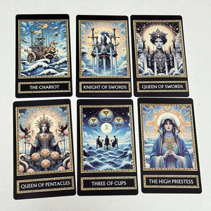 Blue Ocean Tarot cards 78pcs English Divination Fate Oracle Borad Playing Games