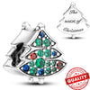 Hot Sale New Arrivals 925 Sterling Silver Snowflake Bell Christmas Series Dangle Charm Fit Original Bracelet Kids Jewelry Gift