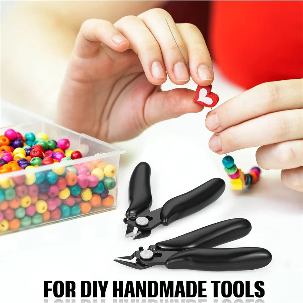 Bomurphy Mini Cutter with Lock, Micro Wire Cutter with Spring, Small Snips,Jewelers Tools Soft Wire Snips Nippers for Electronic