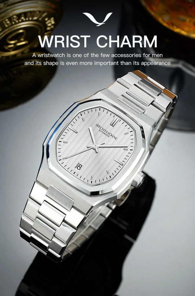 New Arrivals Specht&Sohne Watch 37MM Automatic Watches For Men Japan 8215 Movt Sapphire Crystal Stainless Steel 50M Waterproof