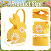 Easter Bunny Basket Kids Candy Tote Bag Soft Felt Gift Storage Basket 2026 Easter Party Decoration Egg Hunt Game Props