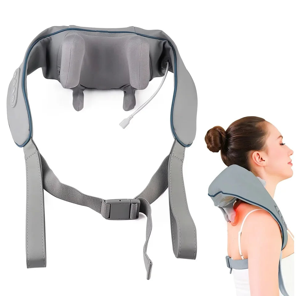 2026Bionic Finger Neck Shoulder Massager Wireless Neck Cervical Trapezius Kneading Massage Shawl Brushless Motor Neck Masajeador